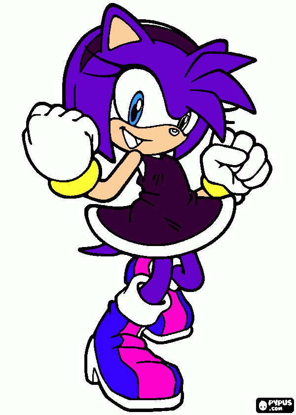 hermana de amy rose para colorear
