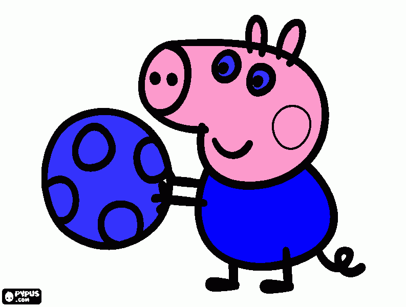 hermano pepa pig para colorear