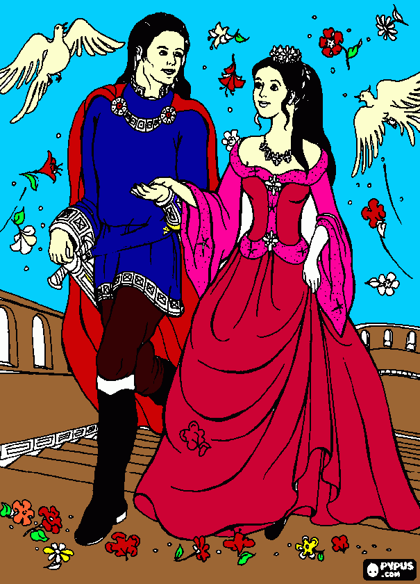 hermosa pareja para colorear