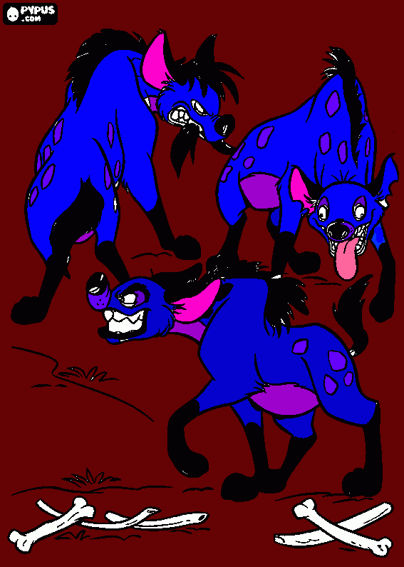 hienas malas para colorear