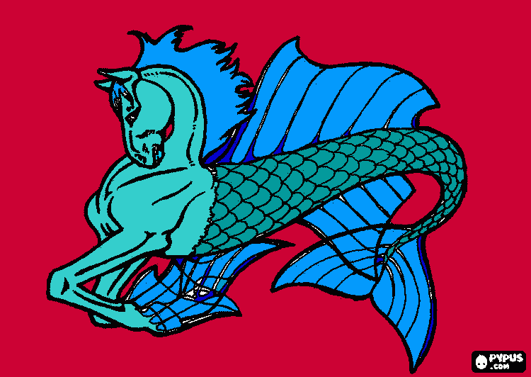 hipocampo para colorear