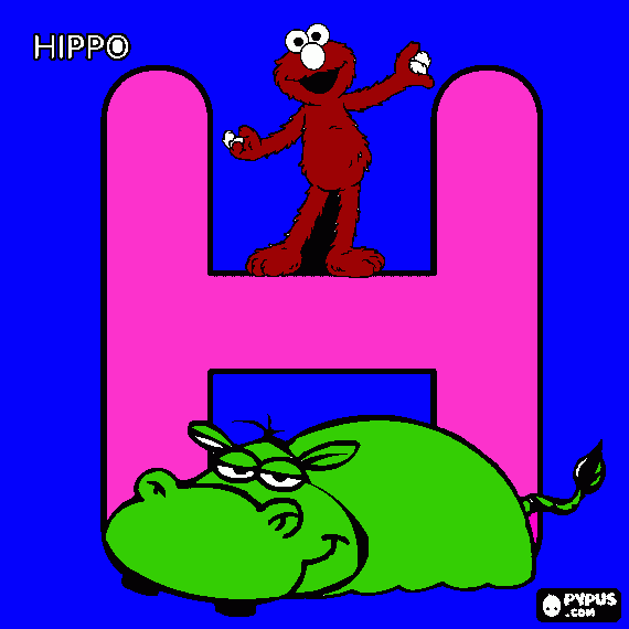 hipopotamo para colorear