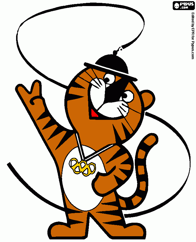 hodori la mascota olimpica de seul 88 para colorear