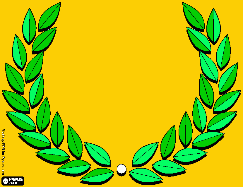 hoja de laurel para colorear