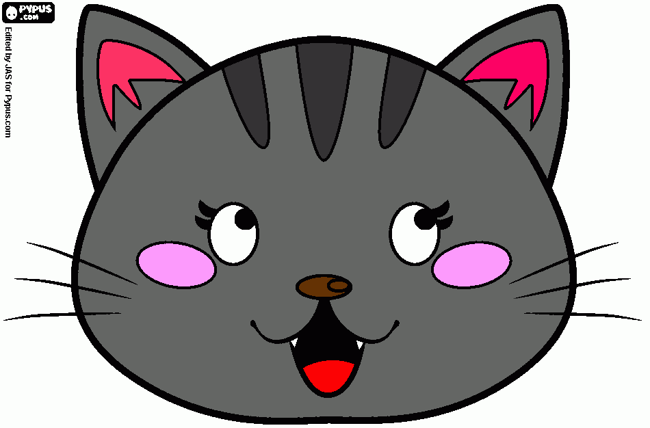 hola es un gato de mascara para colorear