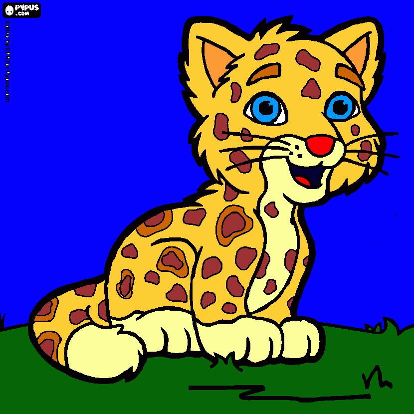 hola este es mi guepardo para colorear