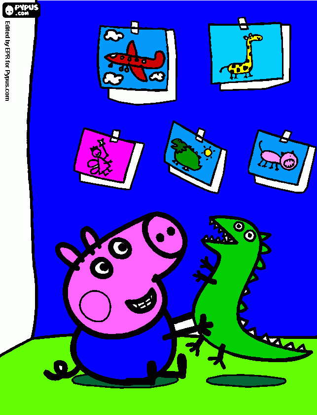 hola George Pig para colorear