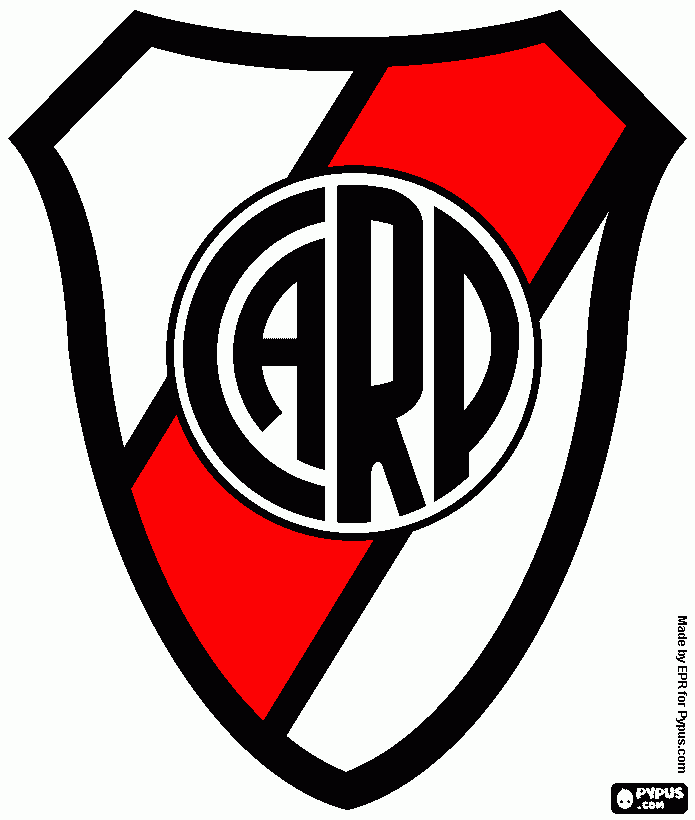 Hola Joni te mando el logo de River Plate (Rio de la plata) para colorear