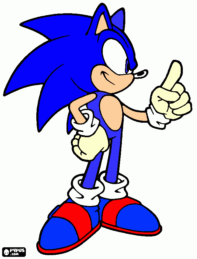 HOLA YO SOY SONIC SONIC THE HERIZO para colorear