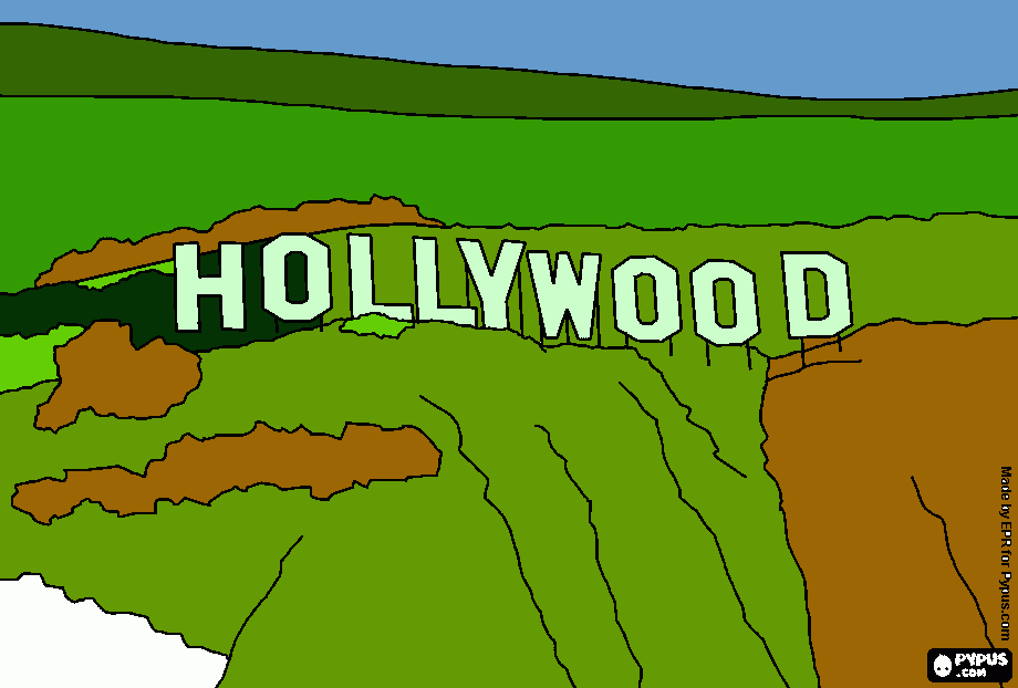 hollygood para colorear