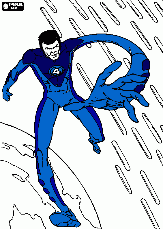 HOMBRE ELASTICO para colorear