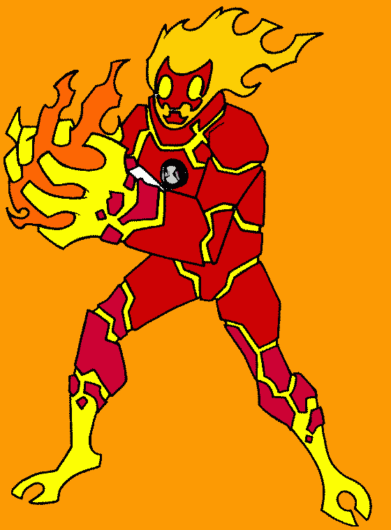 Hombre Fuego para colorear