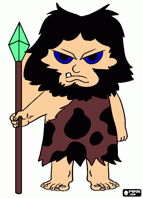 hombre gruñon para colorear