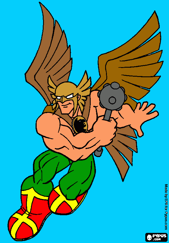 HOMBRE HALCON para colorear