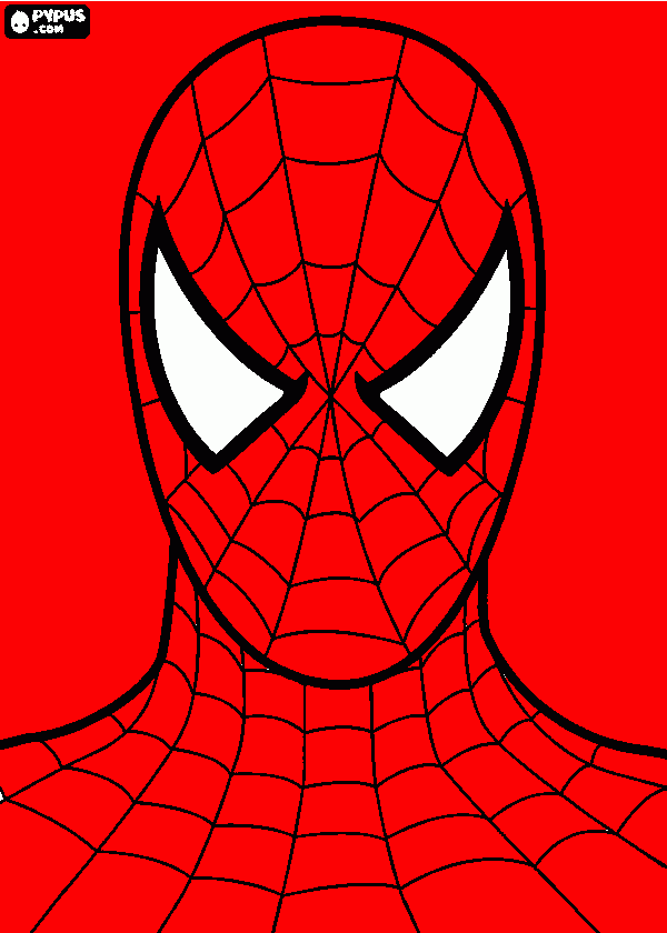 hombre rojo para colorear