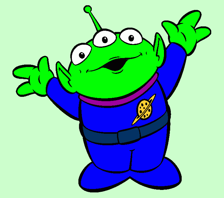hombrecitos verdes de toy story para colorear