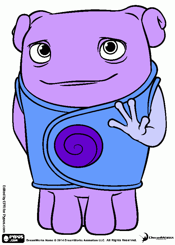 HOME la nueva película. para colorear