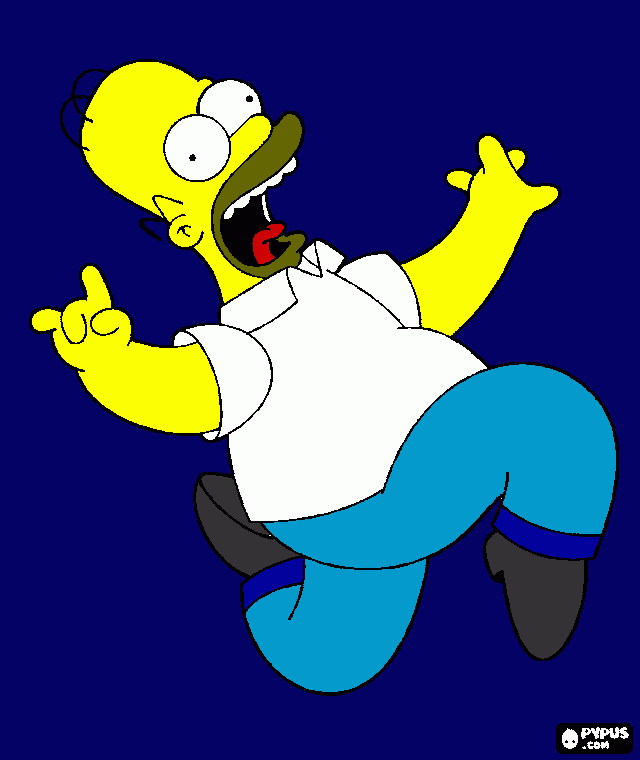 homer simpso para colorear