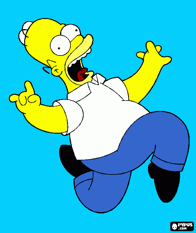 homer simpsom para colorear