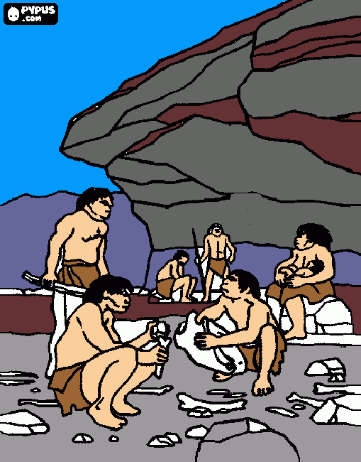hominidos para colorear