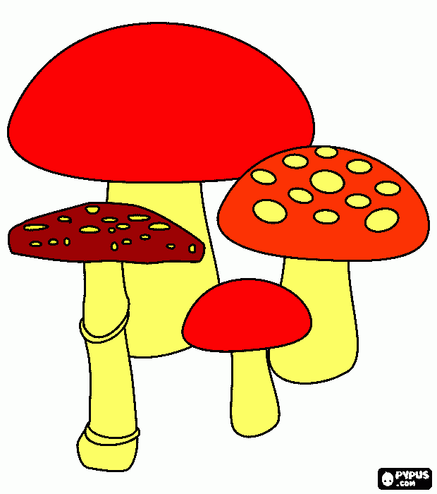 honguitos para colorear
