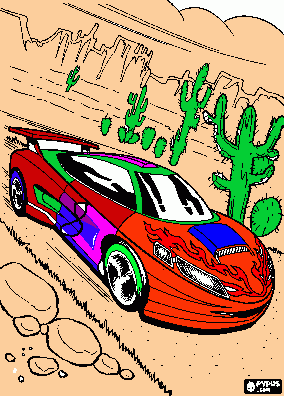 HOT WHEELS DAVID para colorear