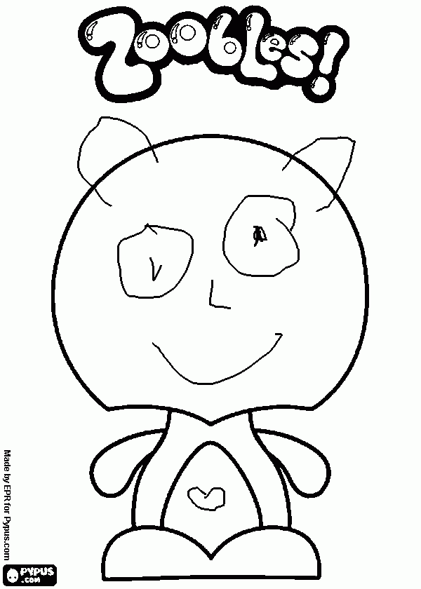 Hotmail zooble para colorear