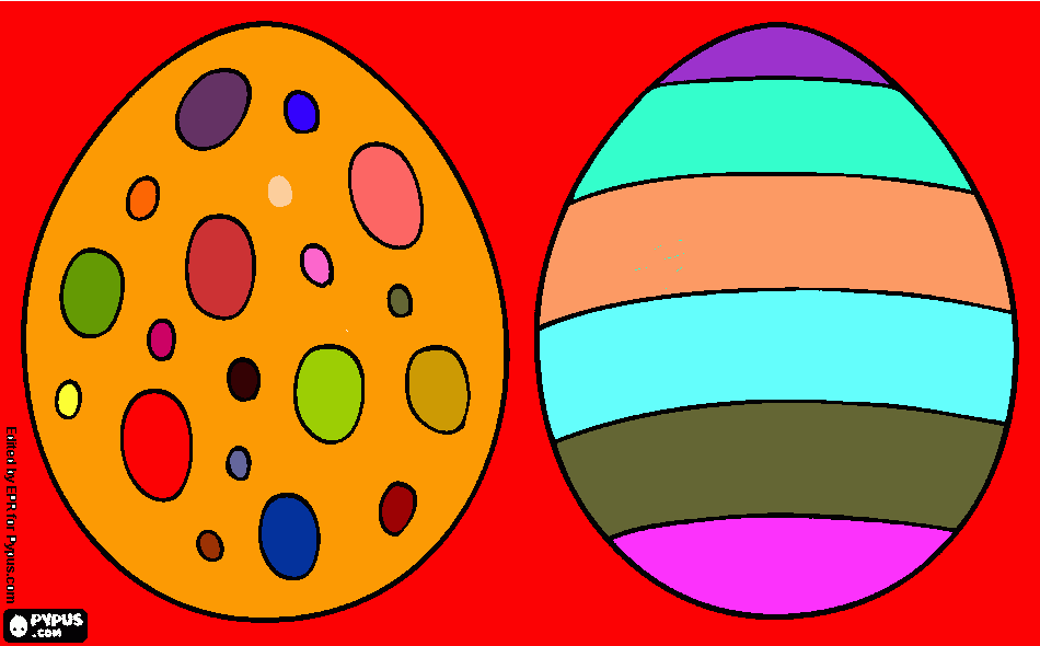 huevos de pascua izan macho para colorear