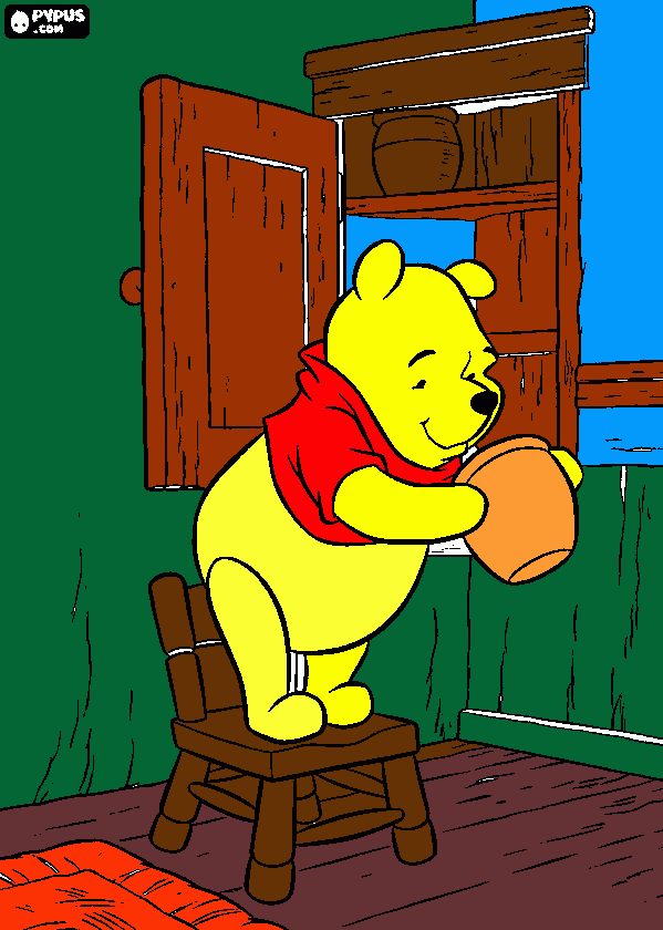 HUIMI  POOH  para colorear