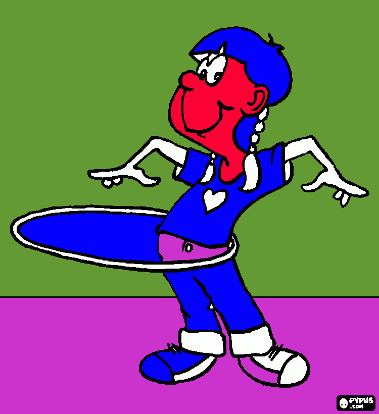 hula hula para colorear