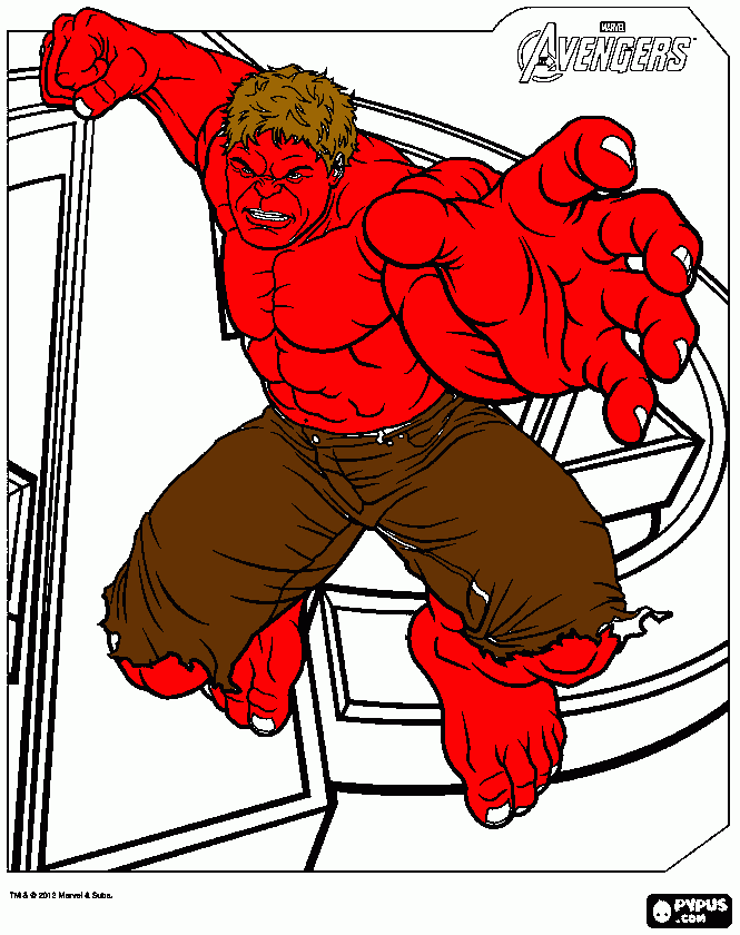 HULK MALO para colorear