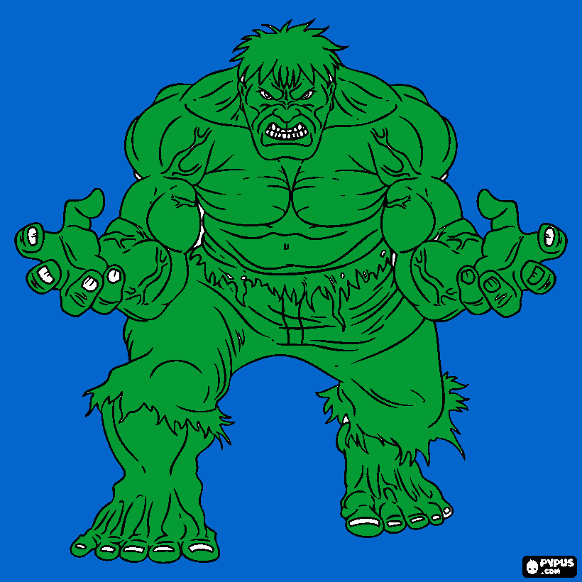 Hulk marcos para colorear