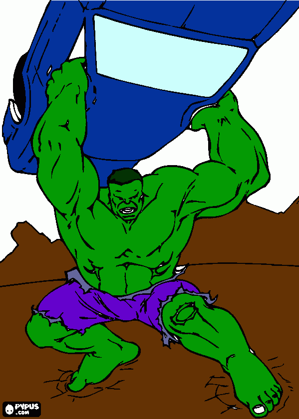 hullk para colorear
