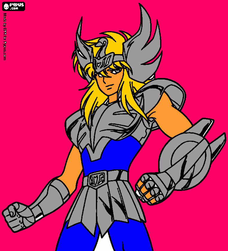 hyoga dibujo para colorear