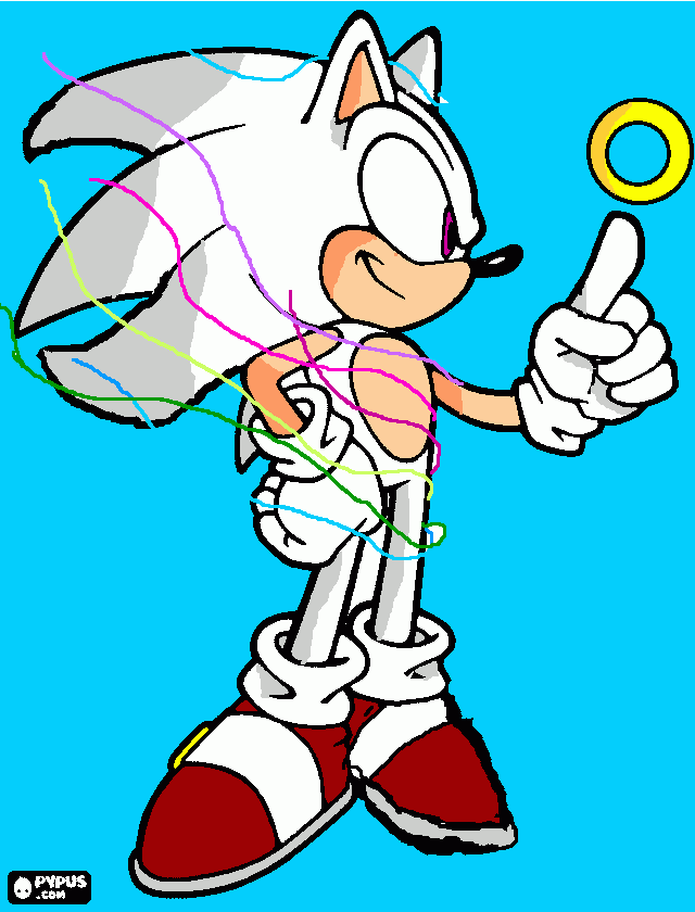 hyper sonic dominado para colorear