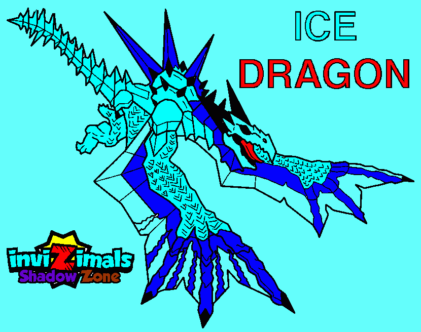 ice dark dragon para colorear