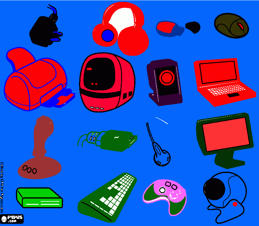 imagenes de informatica para colorear