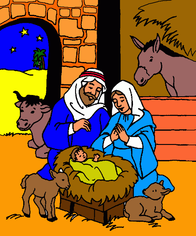 imprimir pesebre navideño para colorear