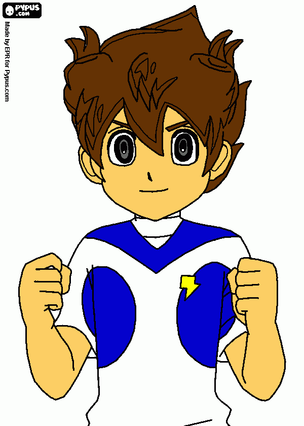 inazuma eleven go (arion) para colorear