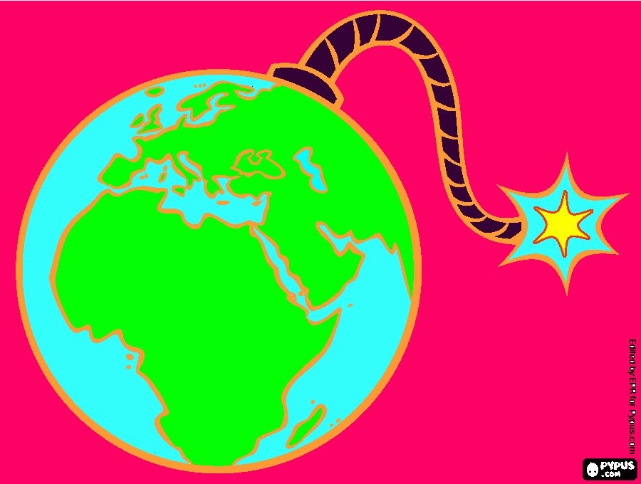 Informatica - Dia de la tierra para colorear
