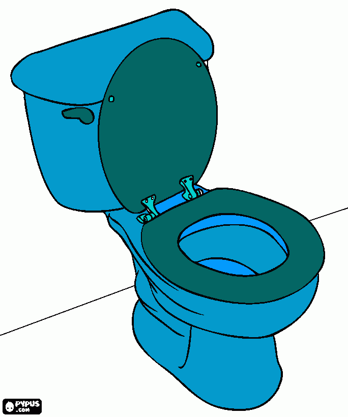 inodoro o taza de baño para colorear