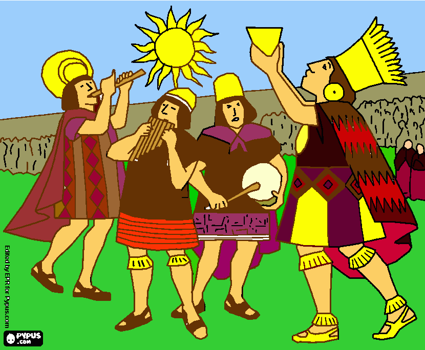 inti raymi para colorear