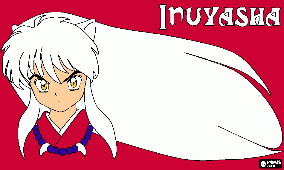 inuyasha es tuyo para colorear
