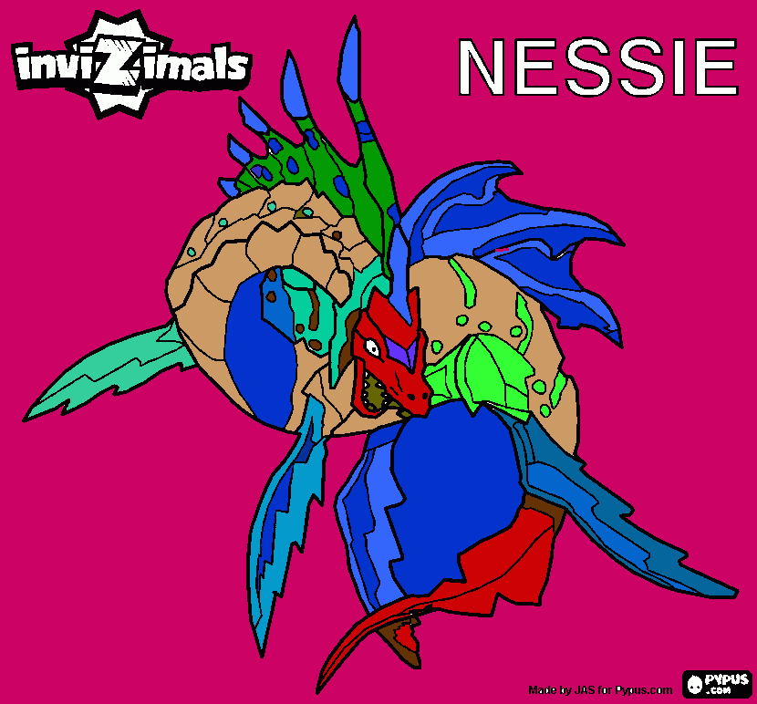 invizimal nessie para colorear