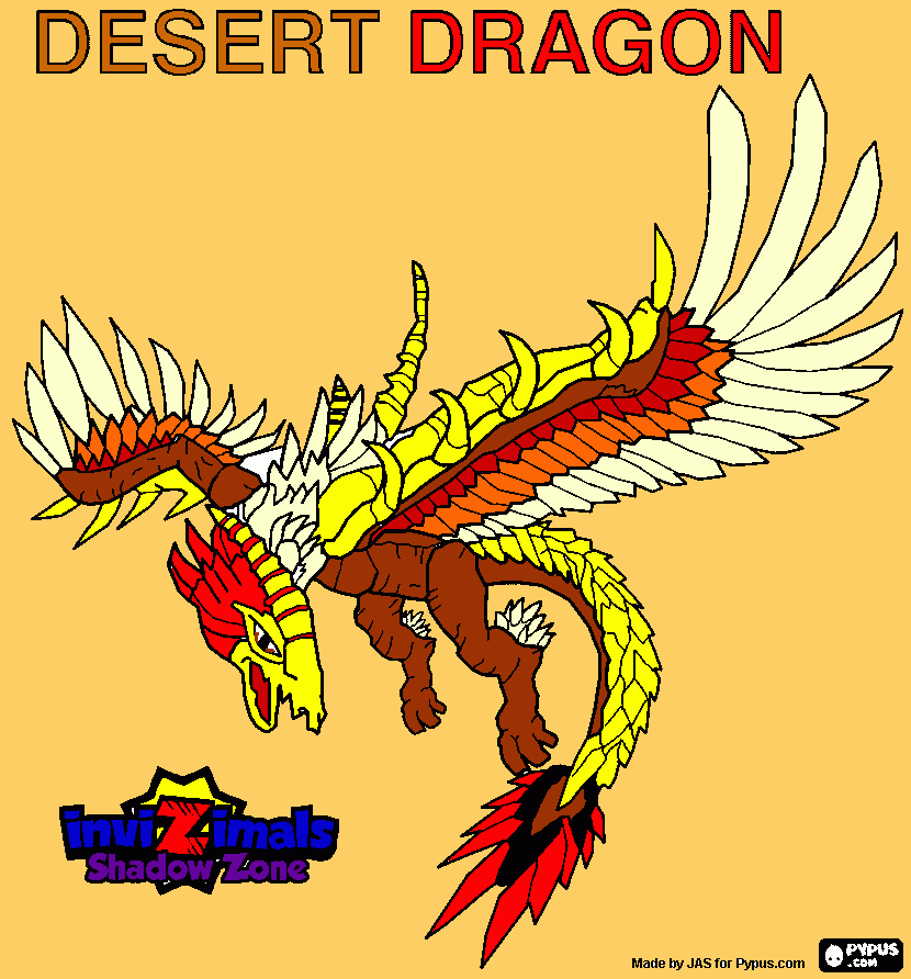 Invizimals Shadow Zone:Desert Dragon para colorear