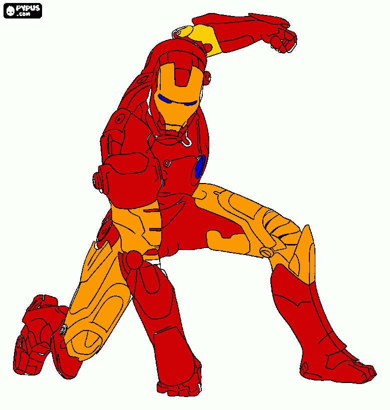 iroman para colorear