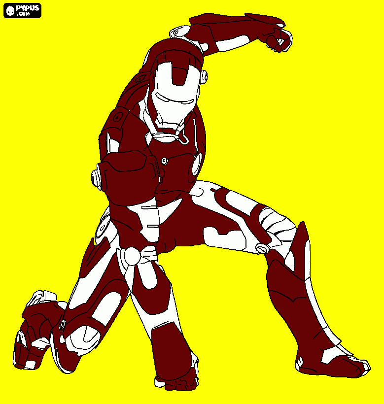 ironman 2 para colorear