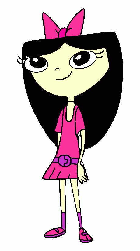 isabella phineas y ferb para colorear