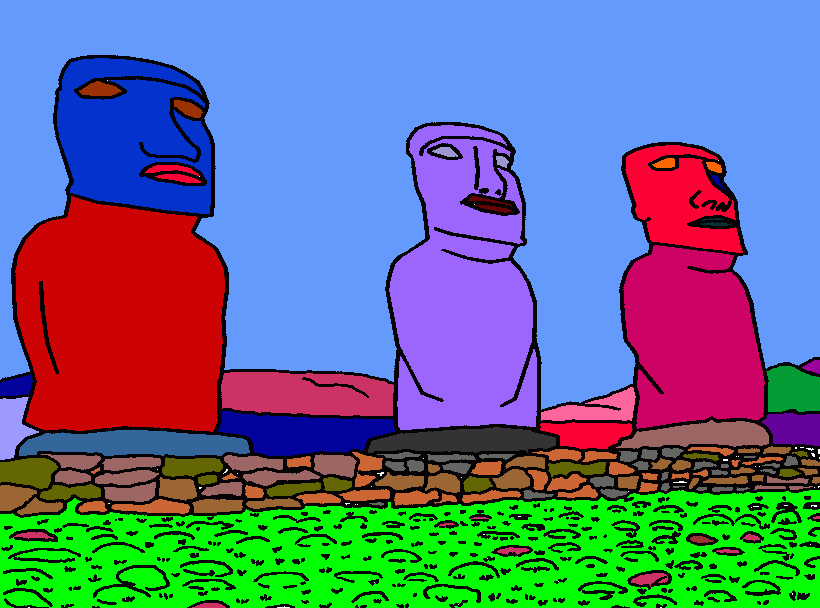 Isla de Pascua para colorear
