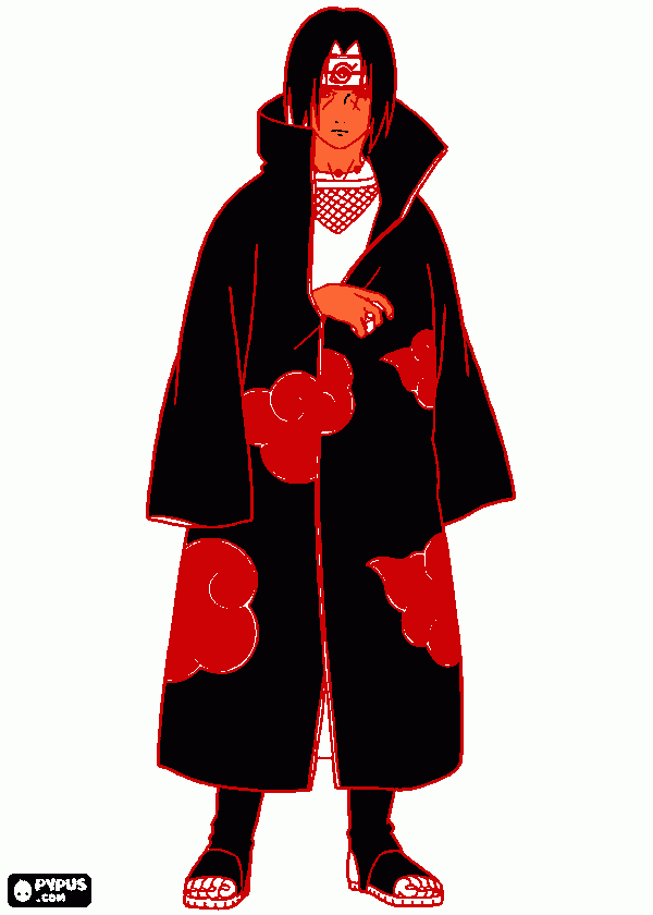 itachi para ei guevon para colorear